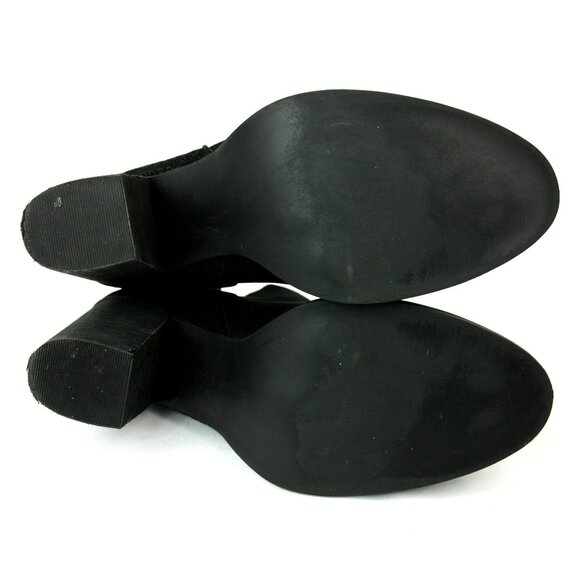 Steve Madden Lorena Leather Suede Slip In Ankle Boots Booties Heels 8.5 - Picture 8 of 8